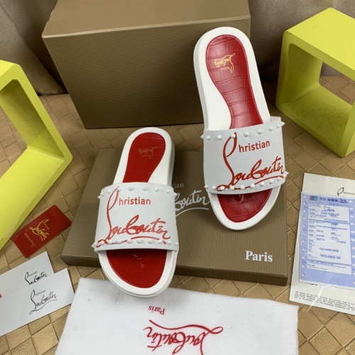 Replica Christian Louboutin CL Slippers For Men #1221761 $68.00 USD for Wholesale