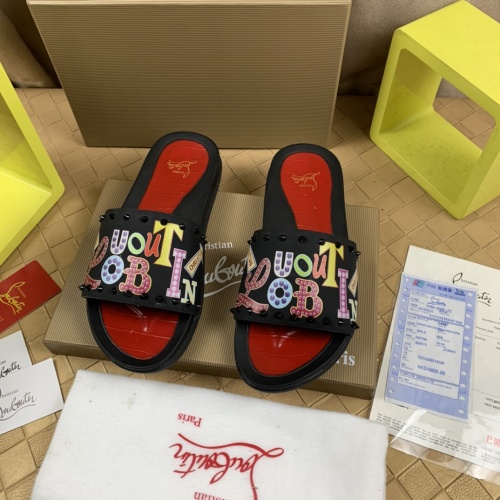 Replica Christian Louboutin CL Slippers For Men #1221764, $68.00 USD, [ITEM#1221764], Replica Christian Louboutin CL Slippers outlet from China