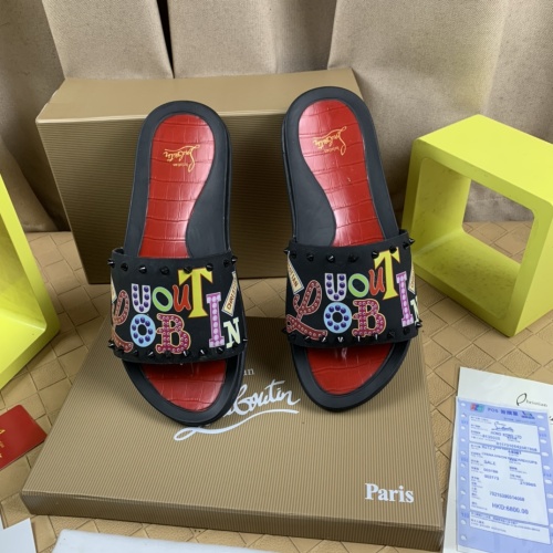 Replica Christian Louboutin CL Slippers For Men #1221764 $68.00 USD for Wholesale