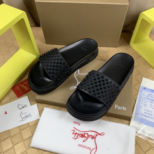 Replica Christian Louboutin CL Slippers For Men #1221765, $68.00 USD, [ITEM#1221765], Replica Christian Louboutin CL Slippers outlet from China