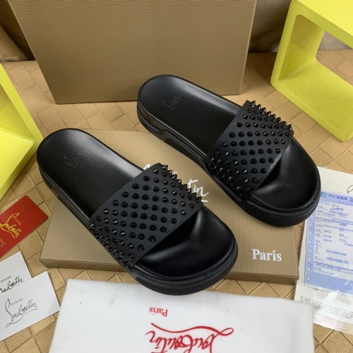 Replica Christian Louboutin CL Slippers For Men #1221765 $68.00 USD for Wholesale