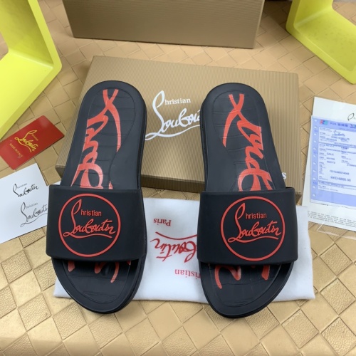 Replica Christian Louboutin CL Slippers For Men #1221769, $68.00 USD, [ITEM#1221769], Replica Christian Louboutin CL Slippers outlet from China