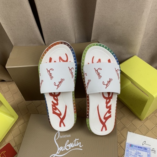 Replica Christian Louboutin CL Slippers For Men #1221770 $72.00 USD for Wholesale