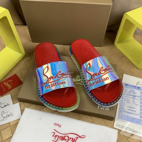 Replica Christian Louboutin CL Slippers For Men #1221771 $72.00 USD for Wholesale