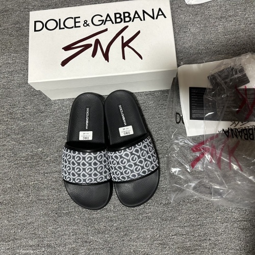 Replica Dolce &amp; Gabbana D&amp;G Slippers For Men #1221777, $48.00 USD, [ITEM#1221777], Replica Dolce &amp; Gabbana D&amp;G Slippers outlet from China