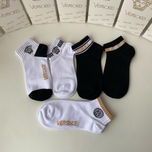 Replica Versace Socks #1222082 $25.00 USD for Wholesale