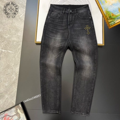 Replica Chrome Hearts Jeans For Men #1222473 $48.00 USD for Wholesale