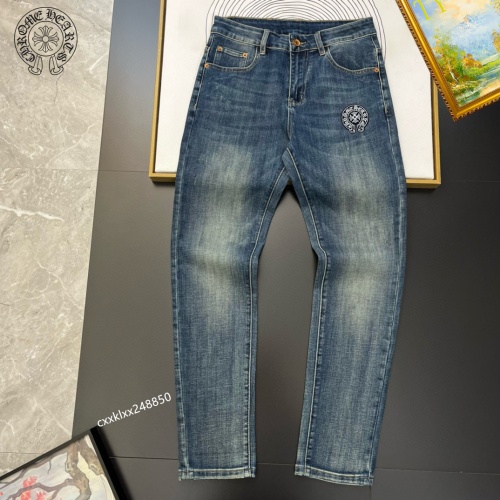 Replica Chrome Hearts Jeans For Men #1222474 $48.00 USD for Wholesale