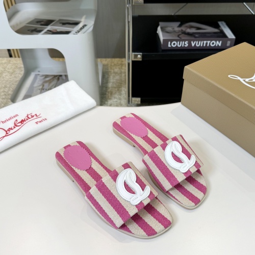 Replica Christian Louboutin CL Slippers For Women #1224919, $82.00 USD, [ITEM#1224919], Replica Christian Louboutin CL Slippers outlet from China