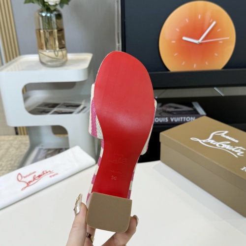 Replica Christian Louboutin CL Slippers For Women #1224933 $76.00 USD for Wholesale