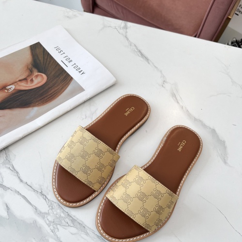 Replica Celine Slippers For Women #1225100, $68.00 USD, [ITEM#1225100], Replica Celine Slippers outlet from China