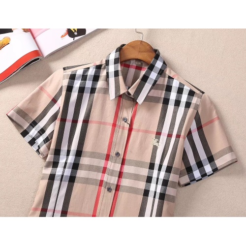 Replica Burberry Shirts Short Sleeved For Women #1225349 $36.00 USD for Wholesale