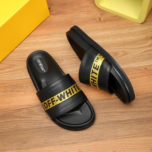 Replica Off-White Slippers For Men #1225621 $56.00 USD for Wholesale