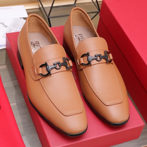 Replica Salvatore Ferragamo Leather Shoes For Men #1226117 $122.00 USD for Wholesale