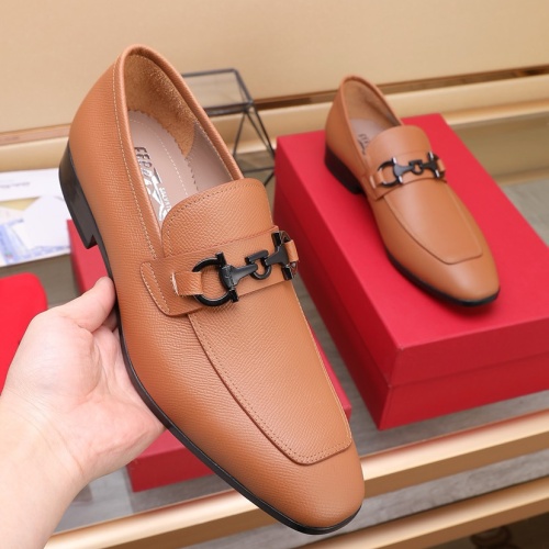 Replica Salvatore Ferragamo Leather Shoes For Men #1226117 $122.00 USD for Wholesale