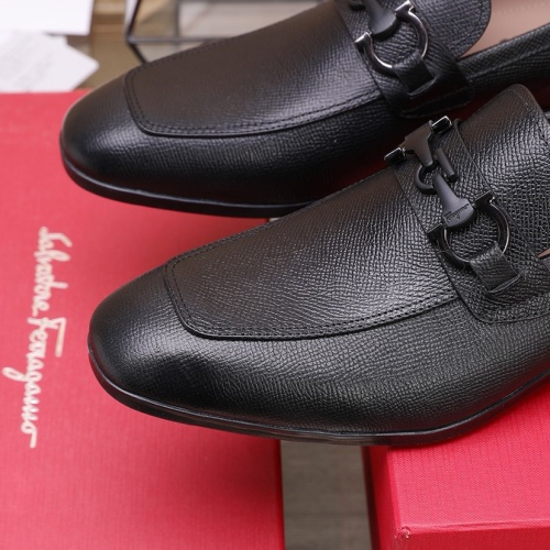 Replica Salvatore Ferragamo Leather Shoes For Men #1226118 $122.00 USD for Wholesale