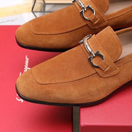 Replica Salvatore Ferragamo Leather Shoes For Men #1226121 $122.00 USD for Wholesale