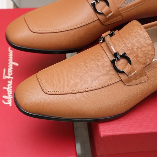 Replica Salvatore Ferragamo Leather Shoes For Men #1226123 $122.00 USD for Wholesale