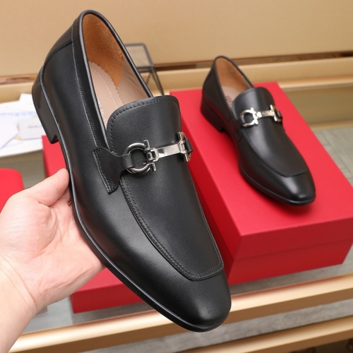 Replica Salvatore Ferragamo Leather Shoes For Men #1226125 $122.00 USD for Wholesale