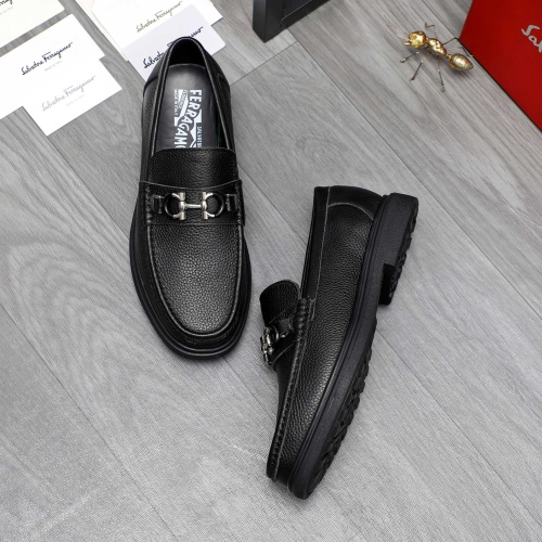 Replica Salvatore Ferragamo Leather Shoes For Men #1226271 $88.00 USD for Wholesale