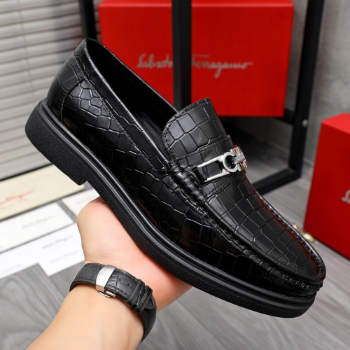 Replica Salvatore Ferragamo Leather Shoes For Men #1226274 $88.00 USD for Wholesale