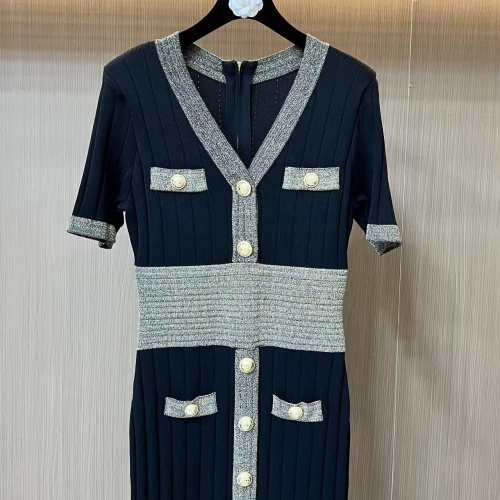 Replica Balmain Dresses Short Sleeved For Women #1226290, $105.00 USD, [ITEM#1226290], Replica Balmain Dresses outlet from China