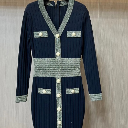 Replica Balmain Dresses Long Sleeved For Women #1226293, $108.00 USD, [ITEM#1226293], Replica Balmain Dresses outlet from China