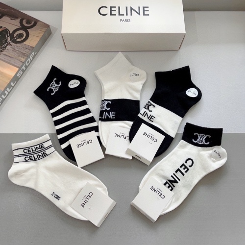 Replica Celine Socks #1227880 $25.00 USD for Wholesale