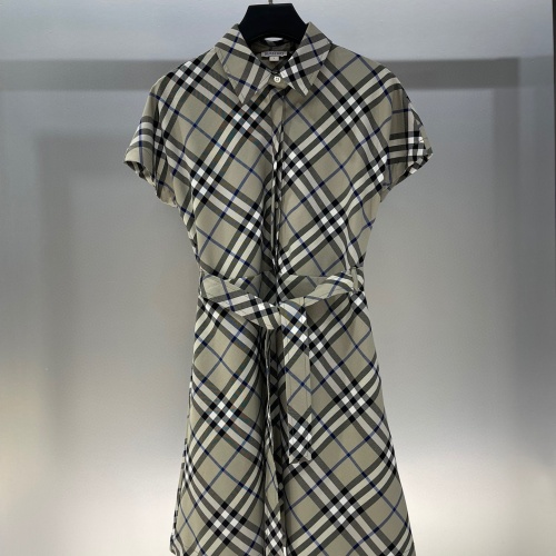 Replica Burberry Dresses Short Sleeved For Women #1228672, $105.00 USD, [ITEM#1228672], Replica Burberry Dresses outlet from China