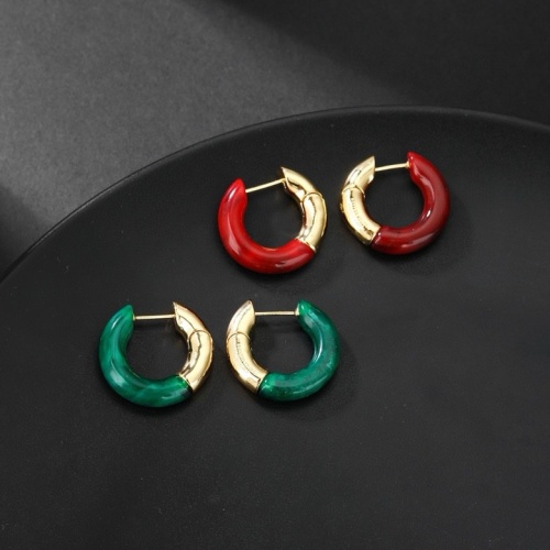 Replica Bottega Veneta Earrings For Women #1229352 $25.00 USD for Wholesale