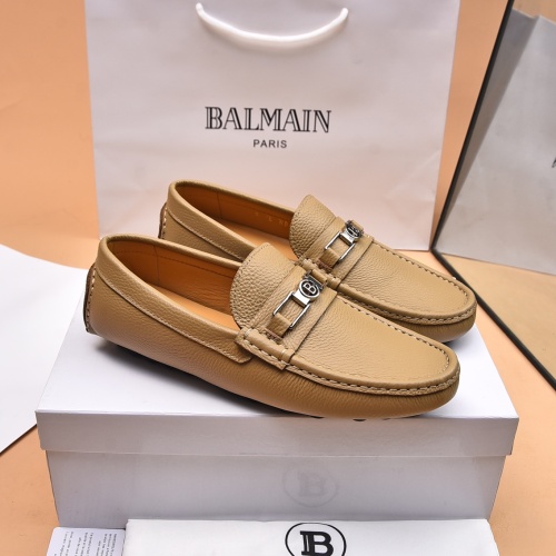 Replica Balmain Leather Shoes For Men #1230269 $80.00 USD for Wholesale