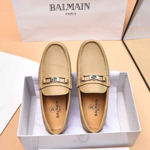 Replica Balmain Leather Shoes For Men #1230269 $80.00 USD for Wholesale