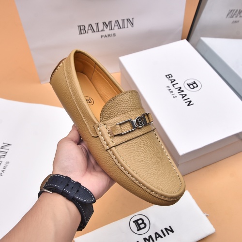 Replica Balmain Leather Shoes For Men #1230269 $80.00 USD for Wholesale