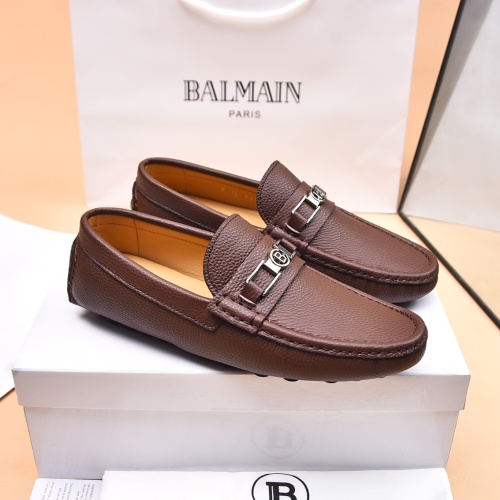 Replica Balmain Leather Shoes For Men #1230270 $80.00 USD for Wholesale