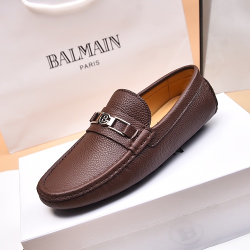 Replica Balmain Leather Shoes For Men #1230270 $80.00 USD for Wholesale