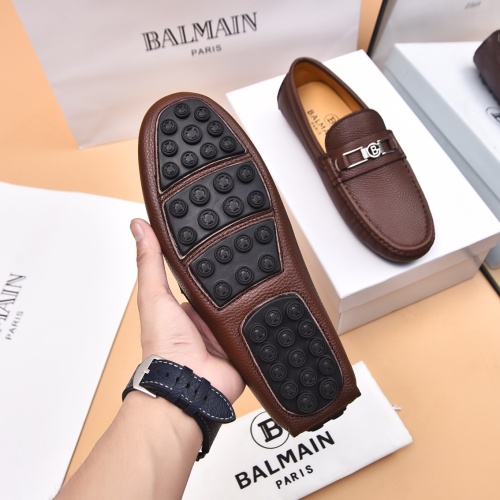 Replica Balmain Leather Shoes For Men #1230270 $80.00 USD for Wholesale