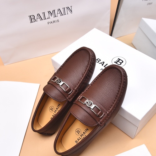 Replica Balmain Leather Shoes For Men #1230270 $80.00 USD for Wholesale