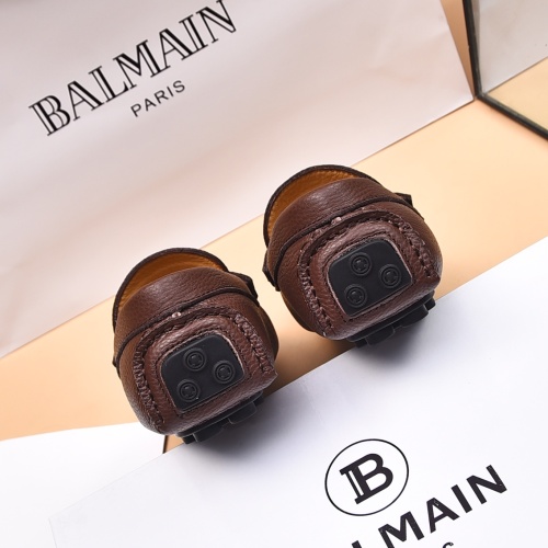 Replica Balmain Leather Shoes For Men #1230270 $80.00 USD for Wholesale