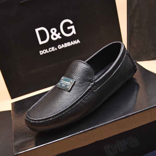 Replica Dolce & Gabbana D&G Leather Shoes For Men #1230282 $80.00 USD for Wholesale