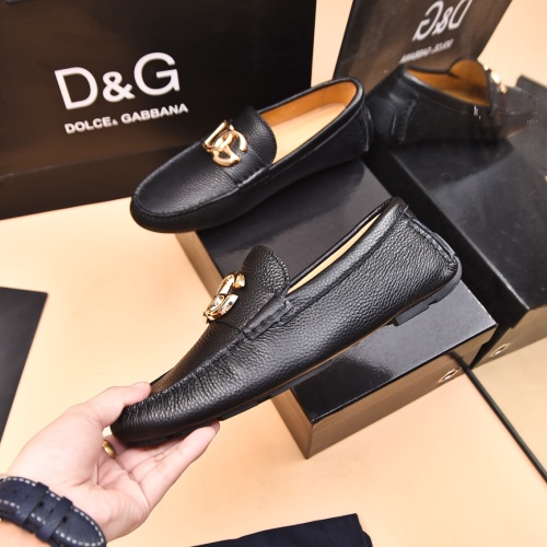 Replica Dolce & Gabbana D&G Leather Shoes For Men #1230291 $80.00 USD for Wholesale