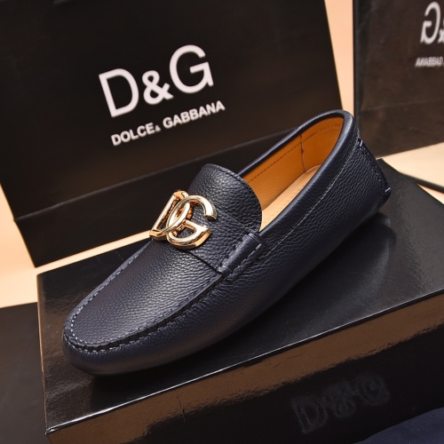 Replica Dolce & Gabbana D&G Leather Shoes For Men #1230292 $80.00 USD for Wholesale