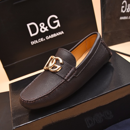 Replica Dolce & Gabbana D&G Leather Shoes For Men #1230293 $80.00 USD for Wholesale