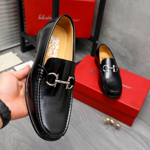 Replica Salvatore Ferragamo Leather Shoes For Men #1230370 $82.00 USD for Wholesale