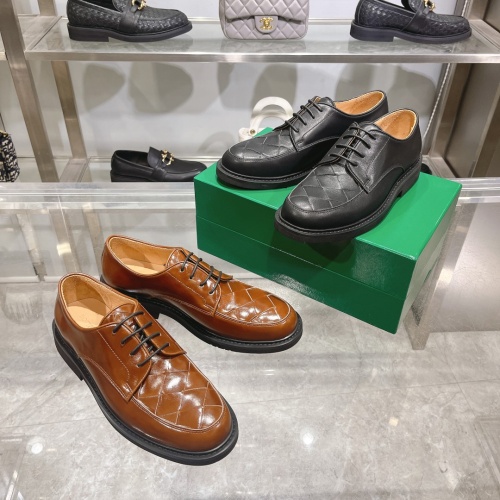 Replica Bottega Veneta BV Leather Shoes For Men #1230515 $150.00 USD for Wholesale