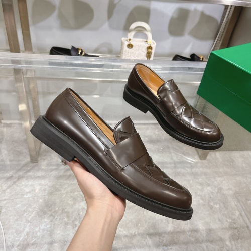 Replica Bottega Veneta BV Leather Shoes For Men #1230518 $150.00 USD for Wholesale