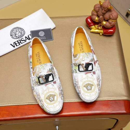 Replica Versace Leather Shoes For Men #1230699, $68.00 USD, [ITEM#1230699], Replica Versace Leather Shoes outlet from China