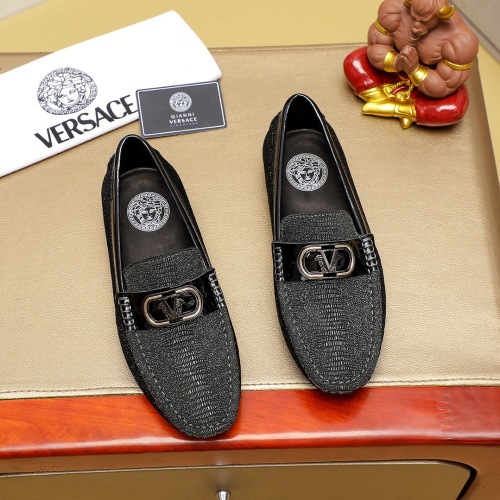 Replica Versace Leather Shoes For Men #1230701, $68.00 USD, [ITEM#1230701], Replica Versace Leather Shoes outlet from China