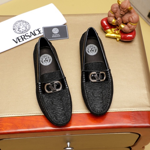 Replica Versace Leather Shoes For Men #1230702, $68.00 USD, [ITEM#1230702], Replica Versace Leather Shoes outlet from China