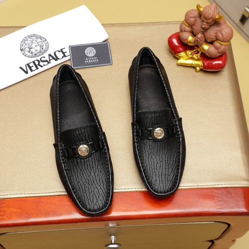 Replica Versace Leather Shoes For Men #1230703, $68.00 USD, [ITEM#1230703], Replica Versace Leather Shoes outlet from China