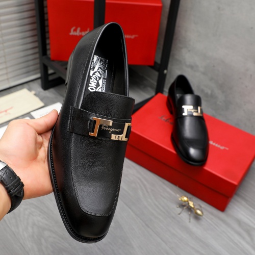 Replica Salvatore Ferragamo Leather Shoes For Men #1230816 $82.00 USD for Wholesale